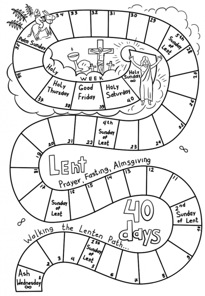 40 Days of Lent coloring page image