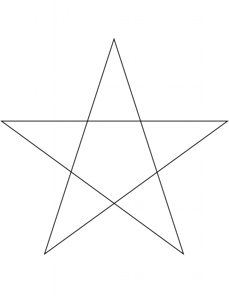 5 Points Star coloring page image