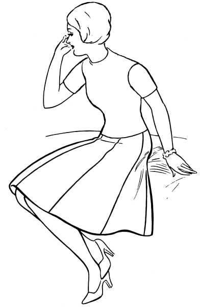 50s Women coloring page image