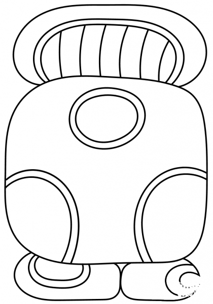 5th Maya Month – Sek coloring page image