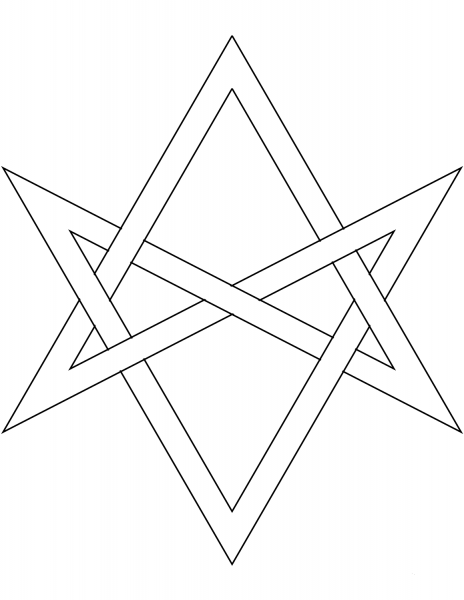 6 Point Star coloring page image