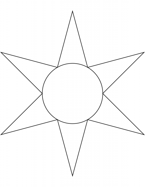 6 Pointed Star coloring page image
