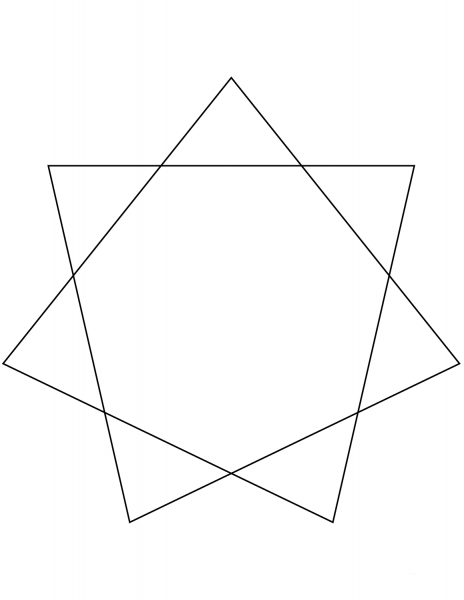 6 Points Star coloring page image