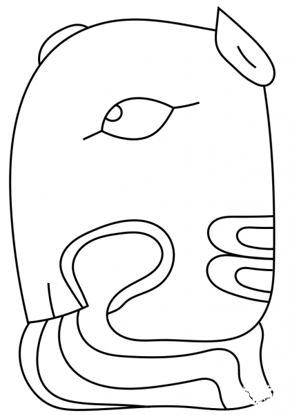 6th Maya Month – Xul coloring page image