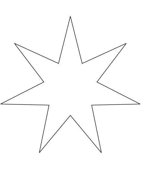 7 Points Star coloring page image