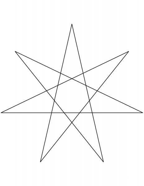 7 Points Star coloring page image