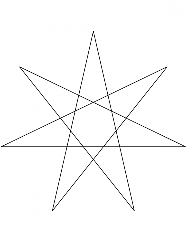 7 Points Star coloring page - ColouringPages