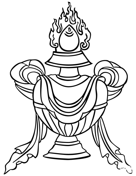 8 Signs:  Bumpa, Treasure Vase coloring page image