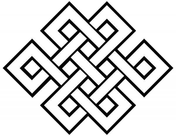 8 Signs:  Endless Knot coloring page image