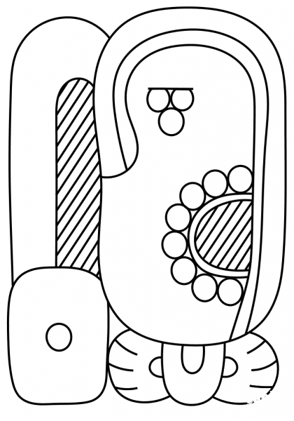 9th Maya Month – Ch’en coloring page image