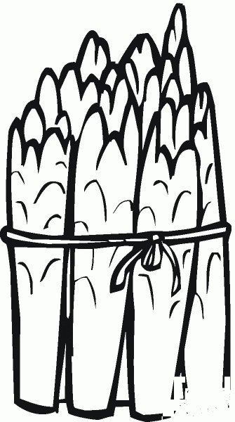 A Bunch of Asparaguses coloring page image