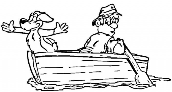 A Dog Watched Titanic Movie Too Many Times  coloring page image