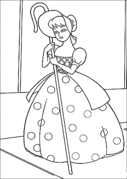 A Doll Bo Peep  coloring page image