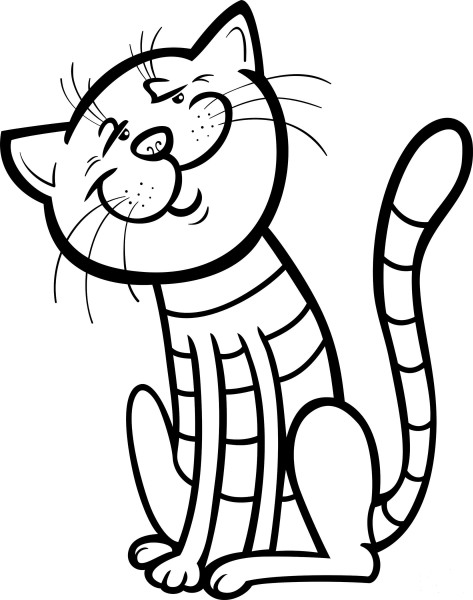 A Kitten Says: “What a Beautiful Morning” coloring page image