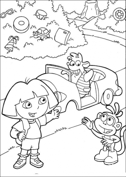 A New Car  coloring page image
