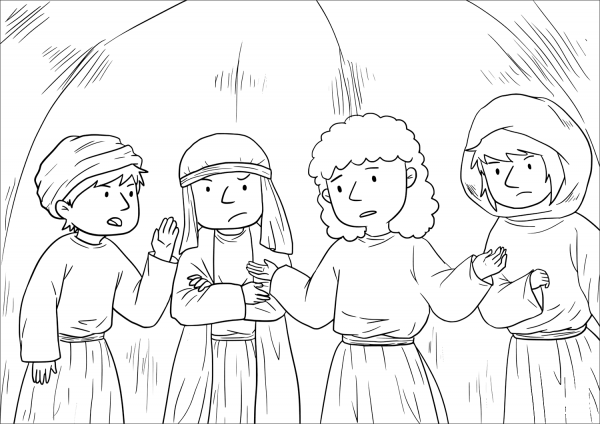 A Prophet Without Honor (Mark 6:1-6) coloring page image