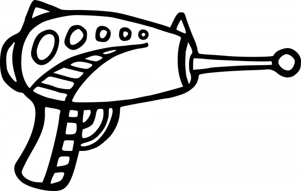 A Raygun coloring page image
