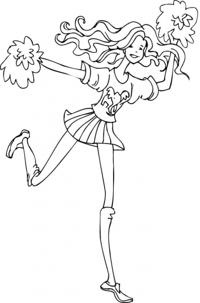 A Republican Cheerleader coloring page image