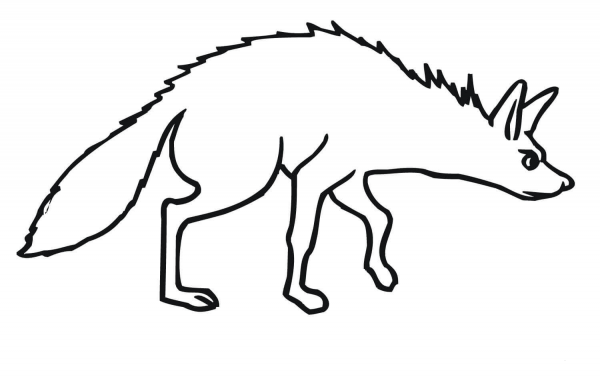 Aardwolf  coloring page image