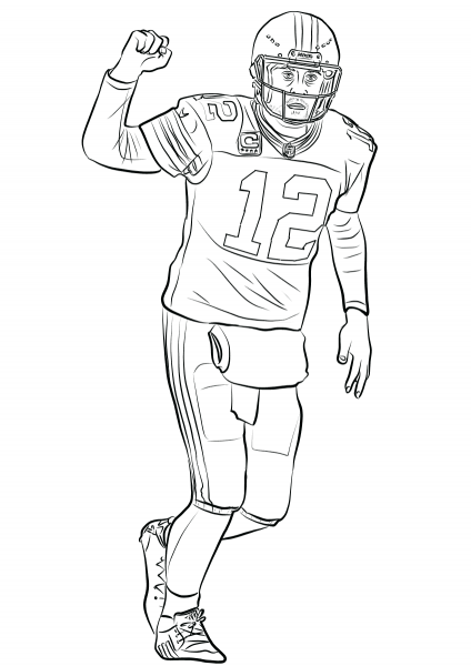 Aaron Rodgers coloring page image