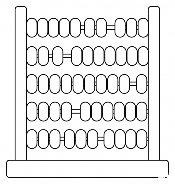 Abacus Emoji coloring page image