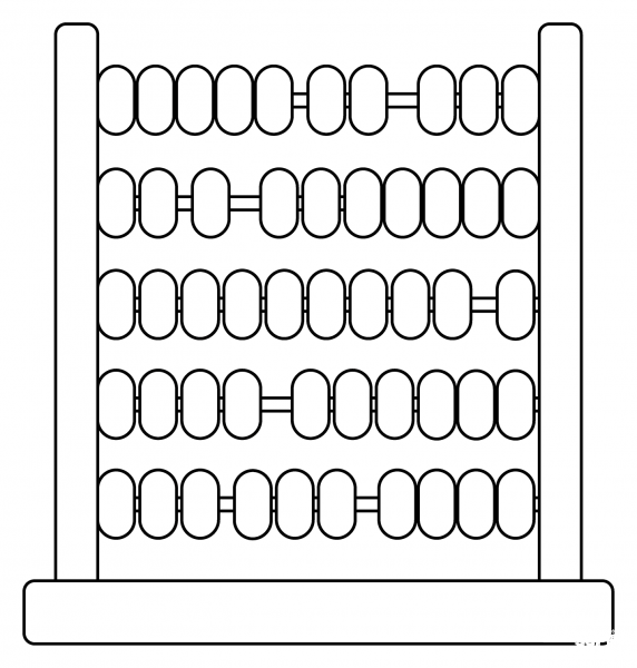 Abacus Emoji coloring page image