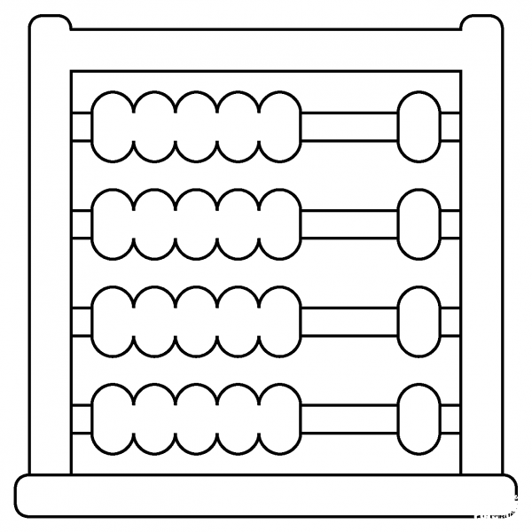 Abacus Emoji coloring page image