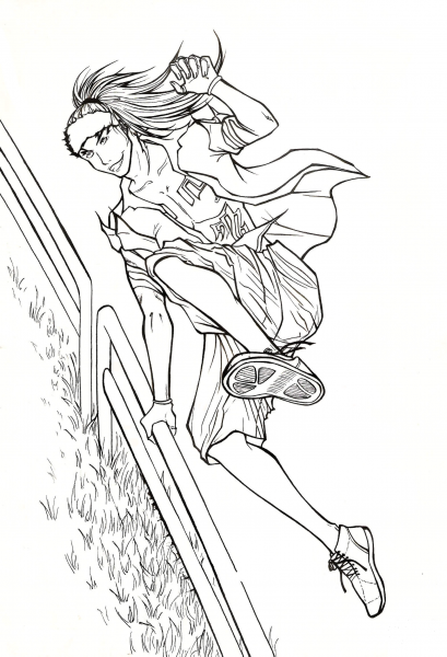 Abarai Renji from Manga Bleach coloring page image