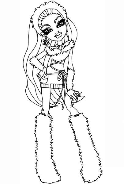 Abbey Bominable coloring page image