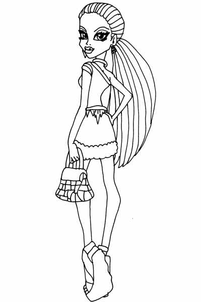 Abbey Bominable Scaris coloring page image