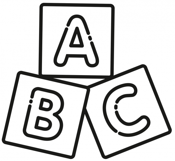 Abc Blocks coloring page image