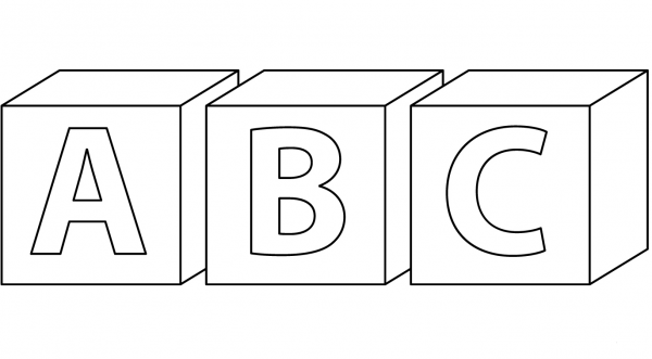 Abc Blocks coloring page image