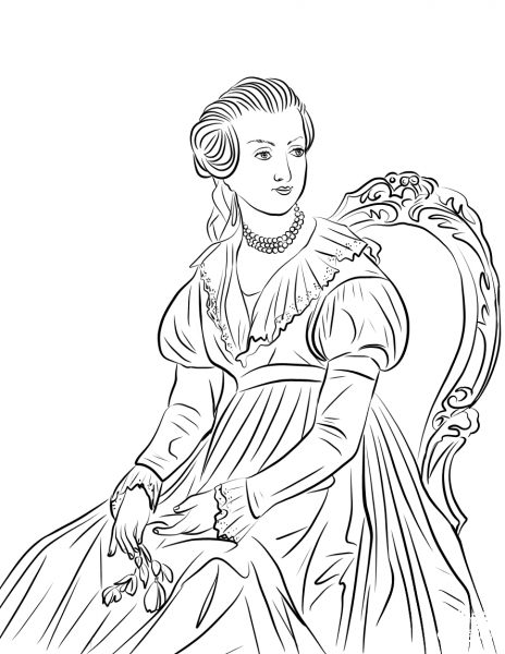 Abigail Adams coloring page image