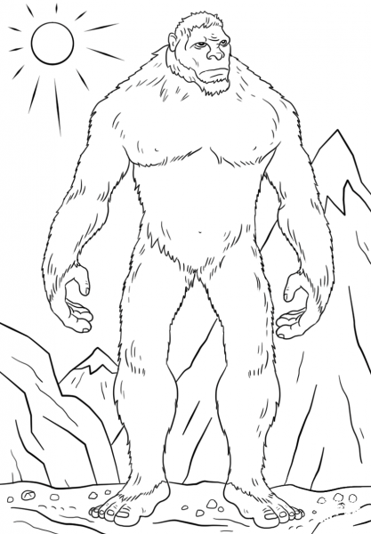 Abominable Snowman coloring page image