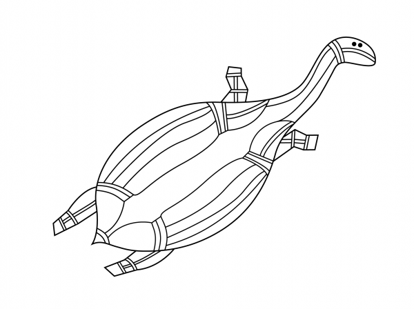 Aboriginal Turtle coloring page image