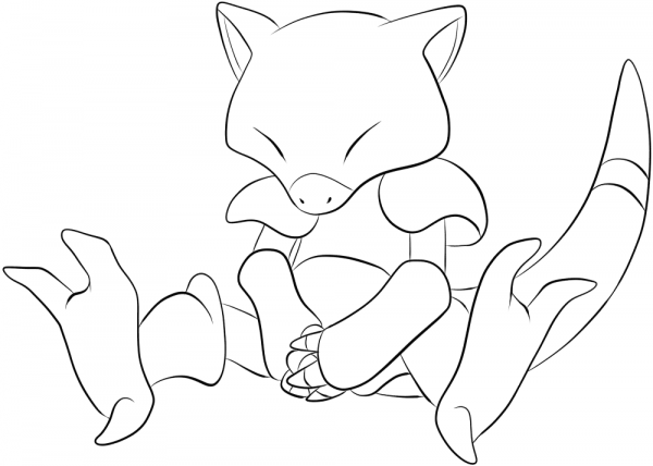 Abra coloring page image