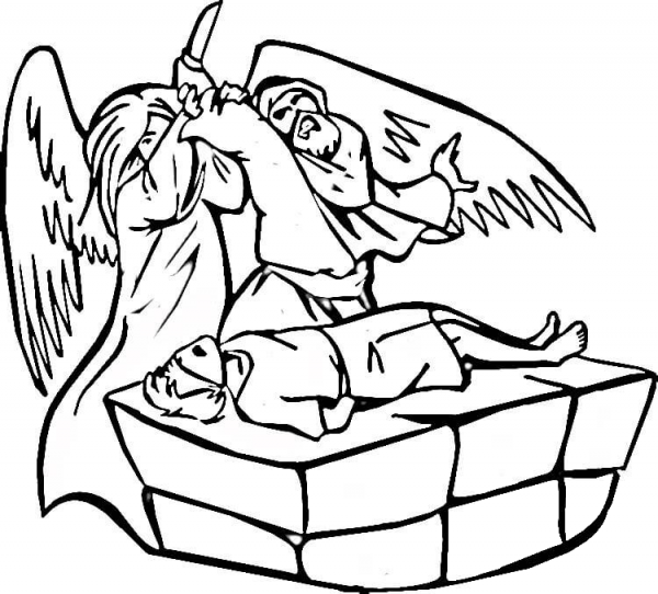 Abraham and Isaac  coloring page image
