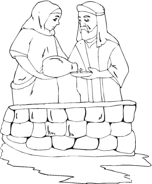 Abraham and Sarah  coloring page image