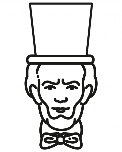 Abraham Lincoln coloring page image