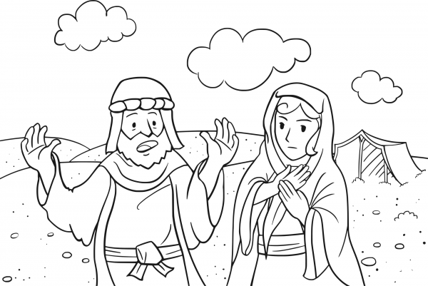 Abram is Called by God coloring page image