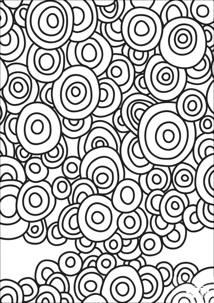 Abstract Doodle coloring page image