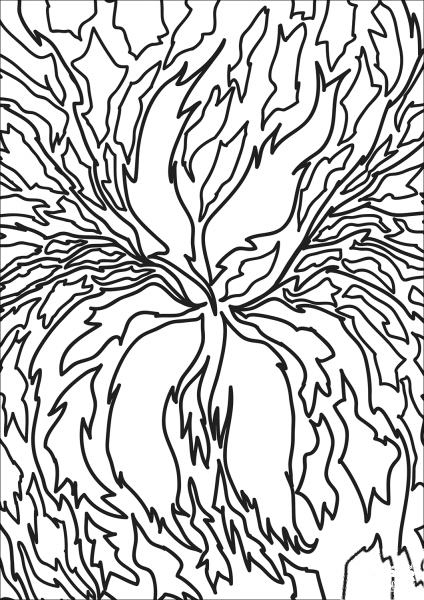Abstract Doodle coloring page image