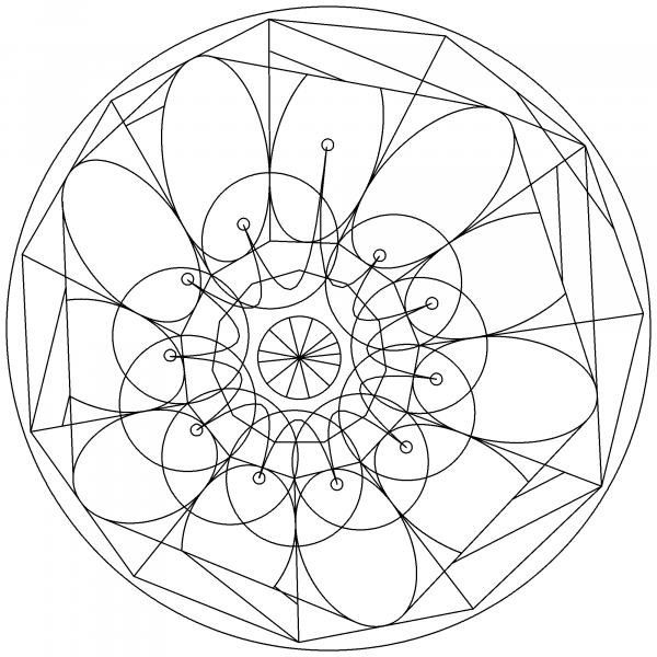 Abstract Mandala coloring page image