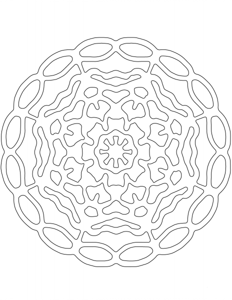 Abstract Mandala coloring page image