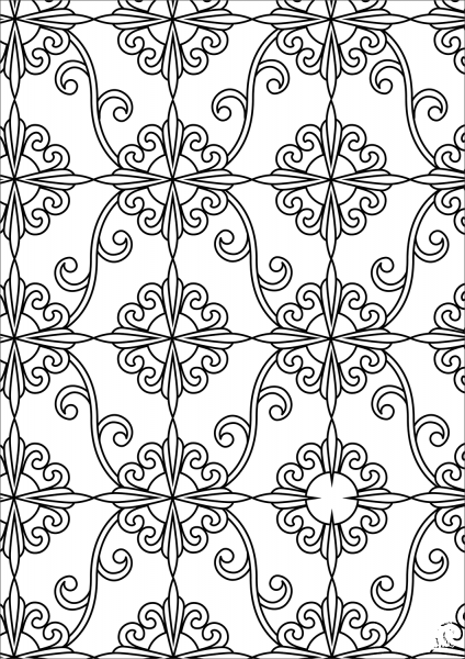Abstract Pattern coloring page image