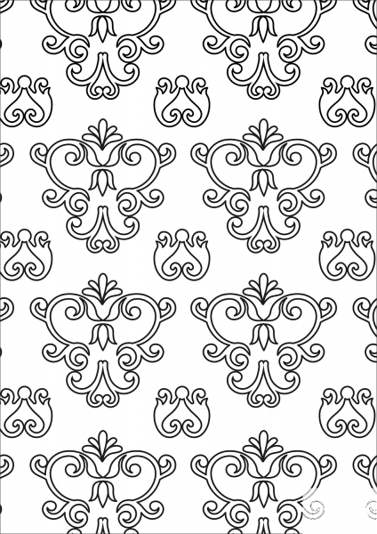 Abstract Pattern coloring page image
