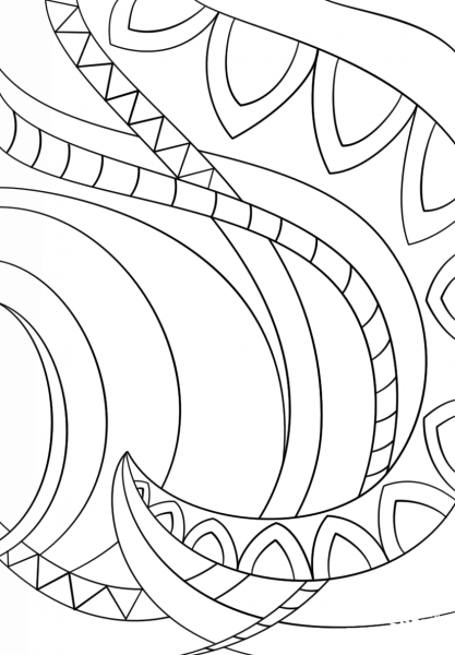 Abstract Pattern coloring page image