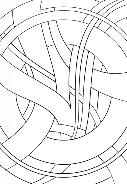Abstract Pattern coloring page image