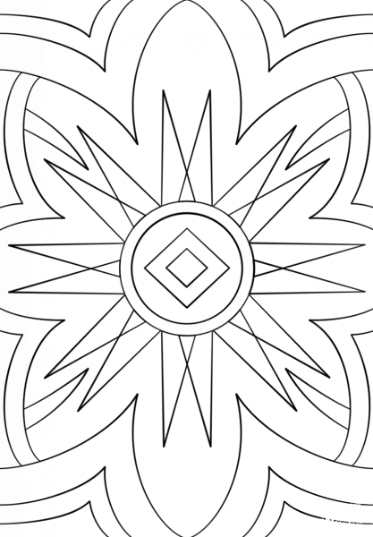 Abstract Pattern coloring page image
