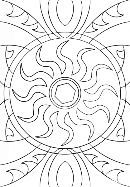 Abstract Pattern coloring page image